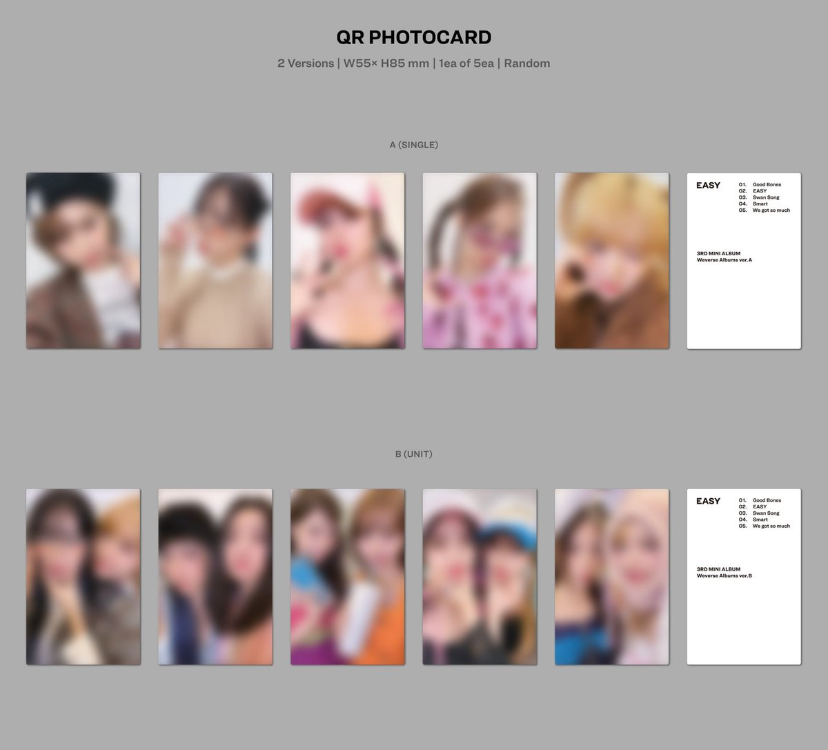 Vllooming's tweet image. WTS LE SSERAFIM || 🇲🇾

🛎 EASY WEVERSE ALBUM

Member 💵 RM14
✅️✅️✅️✅️✅️✅️

Unit 💵 RM14
❌️✅️✅️✅️✅️✅️

Weverse POB 💵 RM6
✅️✅️✅️✅️✅️✅️

🌸 excl local postage
 
HELP RT, TQ 🫶
#pasarlesserafim #pasarlesserafimMY
#pasargirlgroup
@pasarLESSERAFIM