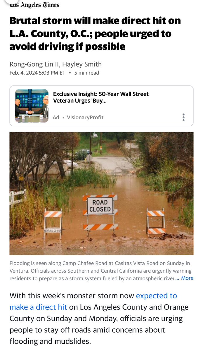 hanako049924187's tweet photo. With this week's monster storm now expected to make a direct hit on Los Angeles County and Orange County on Sunday and Monday, officials are urging people to stay off roads amid concerns about flooding and mudslides.
The intense, sustained rains are going to make for an ugly https://t.co/DCzFL9KdGQ