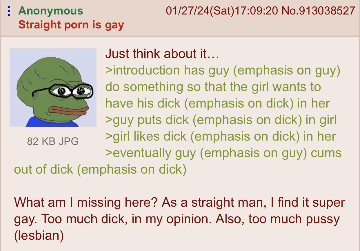 4CHAN GREENTEXTS on X: Anon tries porn t.coSSfVgIZ4DB  X