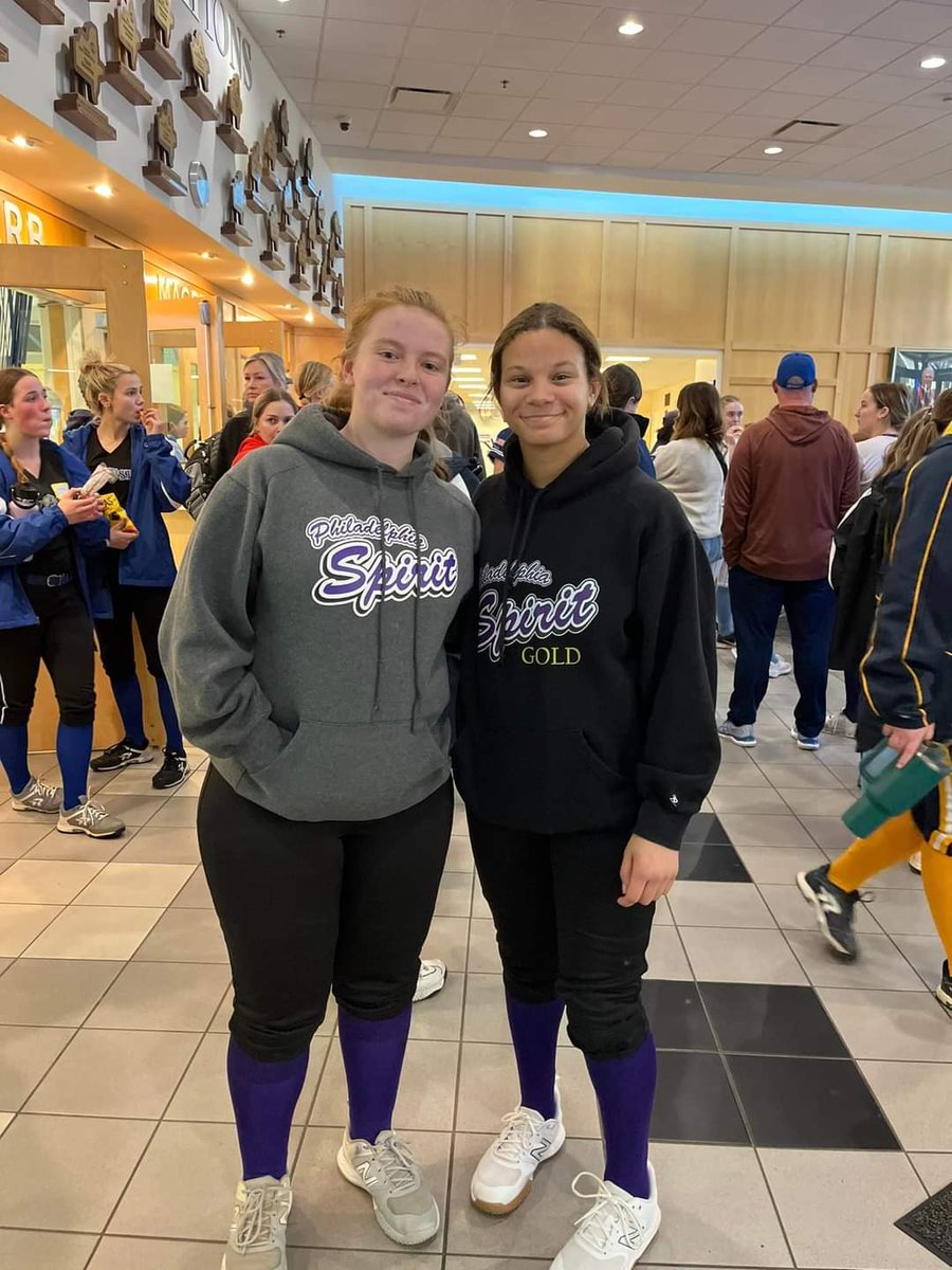 2025 C/1B Camryn Holmes and 2026 IF Liv Czerniak at the Jefferson University camp  🥎