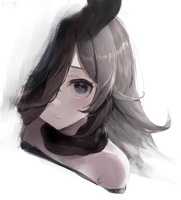 厚塗りで描いてみたライスちゃん 