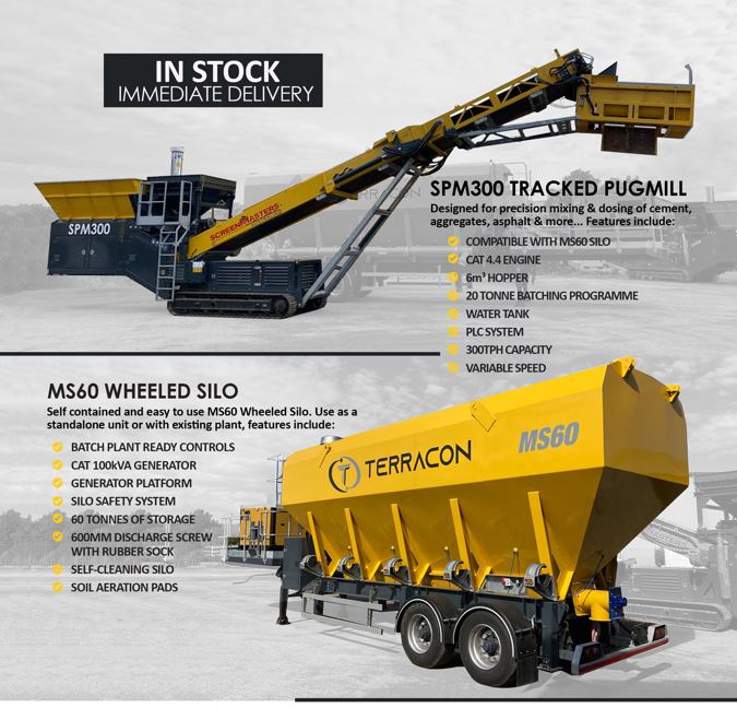 Screenmasters3's tweet photo. Blend materials efficiently & economically with the perfect solution for all your precision mixing, dosing and storage needs!
The SPM300 tracked Pugmill & MS60 wheeled Silo. In stock and available now, call Screenmasters 1800 571 464 for more info....
#pugmill #silo #blending https://t.co/Y8RtrDDLJ3
