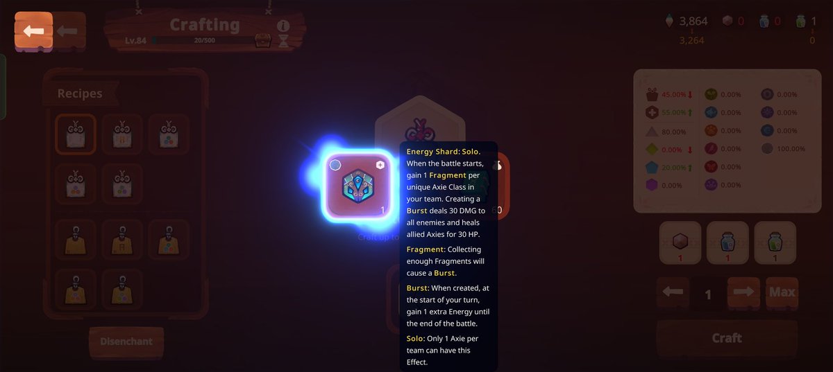 Stark_axie's tweet image. Got a free last wish and energy shard today with non slip crafting!

The crafting system may be pretty shitty and unhealthy and predatory and unsatisfying, BUT neutral runes are fantastic in epic era thankfully