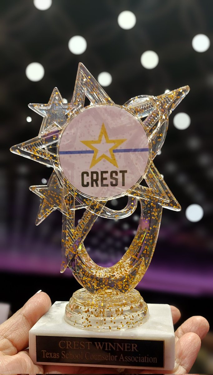 Honored to be recognized at the CREST Award Recognition dinner by the Texas School Counselor Association! This is Luna MS first CREST award for an exemplary counseling program!  <a href="/NISDCounseling/">NISD Counseling</a> <a href="/NISD/">Northside ISD</a> <a href="/TxSCATweets/">Texas School Counselor Association</a> <a href="/LunaMSPTA/">Gregory Luna Middle School PTA</a> <a href="/NISD_Luna/">Luna Middle School</a>