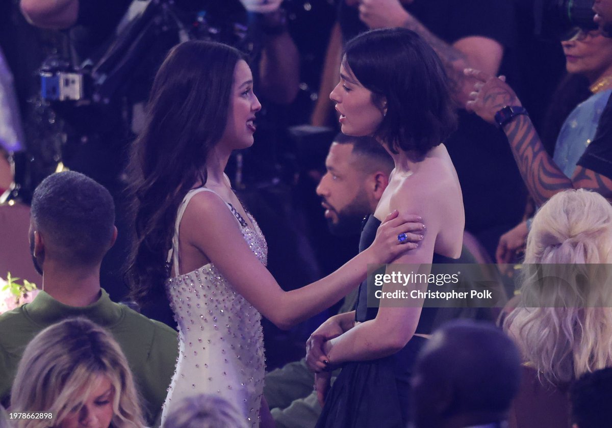 GRAClENATION's tweet photo. Gracie with Olivia Rodrigo at the 66th Annual #GRAMMYs , photographed by Christopher Polk. 🤍 https://t.co/vEUJWNnkYm