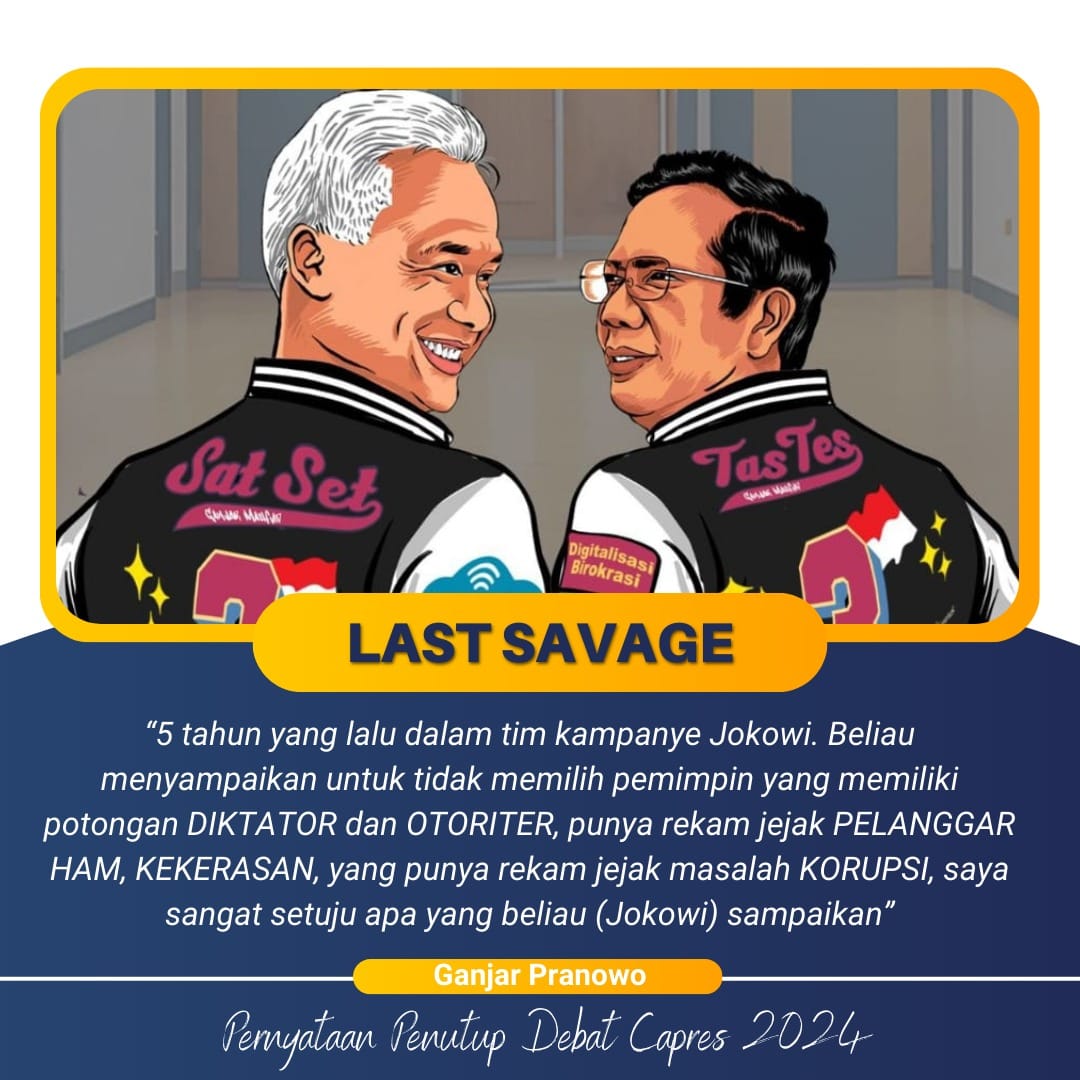 Saya bangga dengan apa yang disampaikan pada debat Capres terakhir, inilah komitmen yang harus ditepati dan dijalankan oleh pemimpin kedepan untuk tetap menjaga Demokrasi sesuai reformasi yang diperjuangkan. Hanya Ganjar- Mahfud yang memiliki komitmen ini🤟
#GasssGanjarMahfud