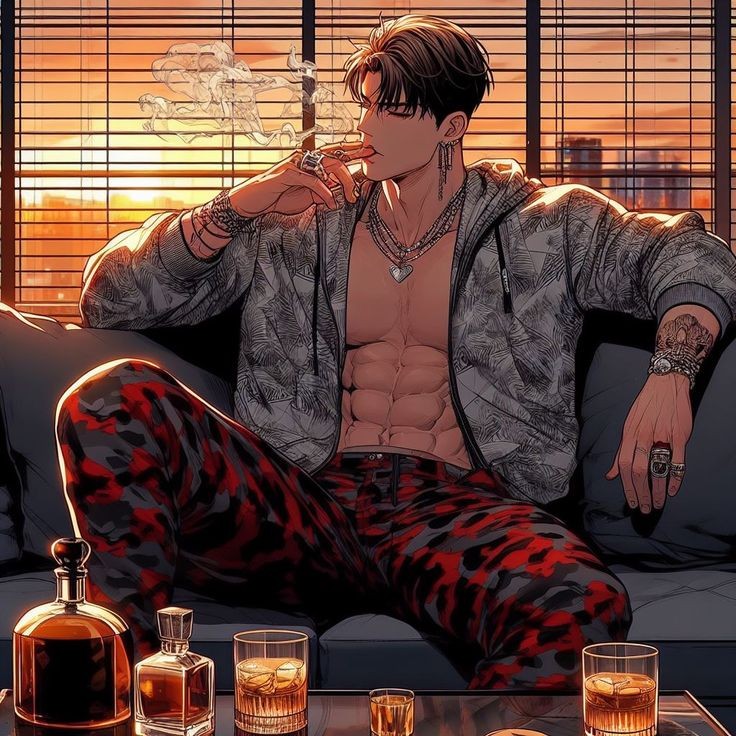 YYongyun's tweet photo. He chilling, smokes, and watches the sunset alone. He is thinking of some company that might come through the door of his office 
#SeductiveSunday #LewdRP #nsfwrp #romancerp #openrp https://t.co/kd8JS1IiQ0