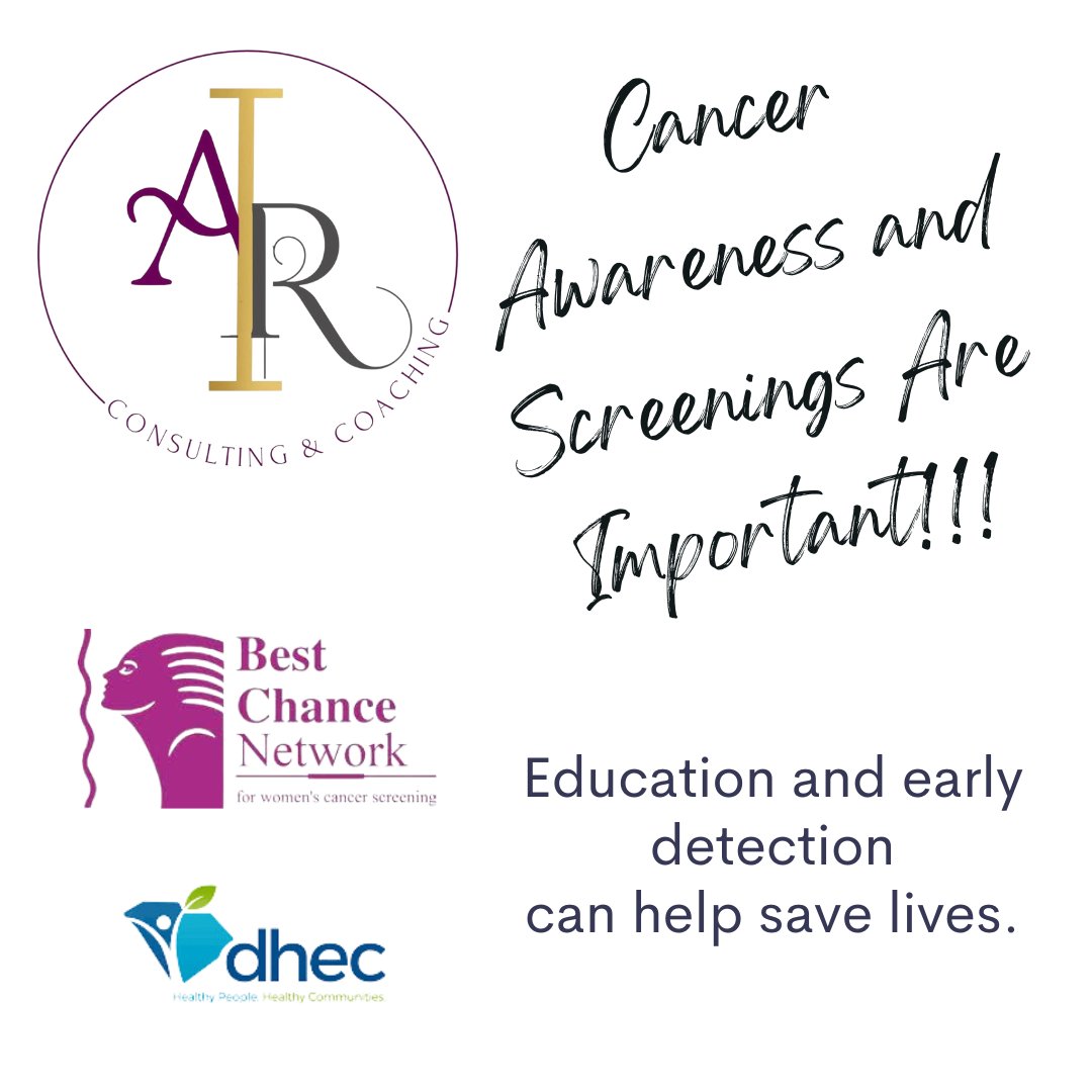 airconsultllc's tweet image. Education and early detection can save lives. Know the signs, know the risks, and get screened. #AIR #BCN #DHEC #CancerAwareness #EarlyDetection