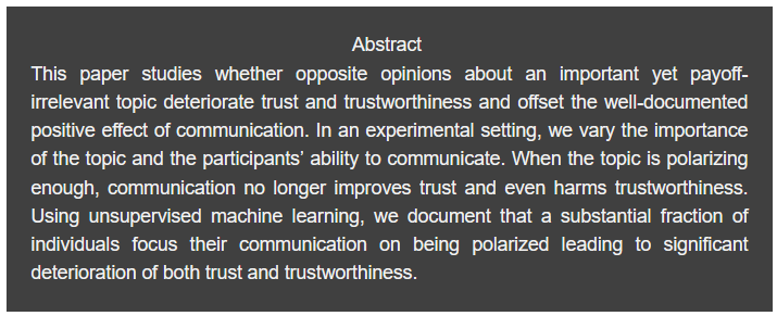 📅Tomorrow, 06.02.24, @VPetrishcheva from @unipotsdam @BSE_Berlin will present 'Destructive Communication' in the Potsdam Research Seminar in Economics.