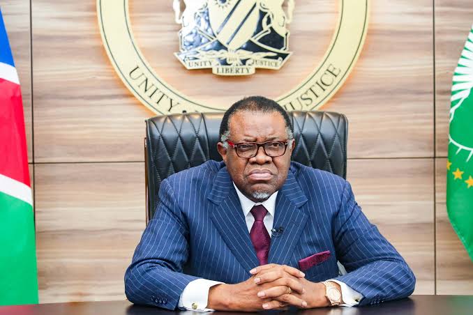 HEBobiwine's tweet photo. I am saddened by the news of the death of Namibia's President H. E. Dr. Hage Geingob. As the first post-independence Prime Minister of Namibia, President Geingob was a visionary champion of constitutionalism and democracy. 

He was a statesman who dedicated his life to the liberation and prosperity of his people in Namibia, as well as to the advancement of Africa's interests on the global stage.

On behalf of myself and the National Unity Platform, I extend my heartfelt condolences to President's Geingob's family, his party, and the people of Namibia. May his soul rest in eternal peace.