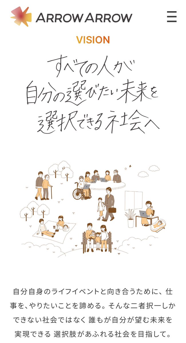 117design_k's tweet photo. NPO法人Arrow Arrow様の新しいHPの挿絵を担当させて頂きました
女性や様々な人の生き方デザインをサポートをしている素敵なNPO法人様です
#イラスト #挿絵 #多様性 #グラフィックデザイン #design #NPO法人 #ArrowArrow https://t.co/DMJUmjl3tu