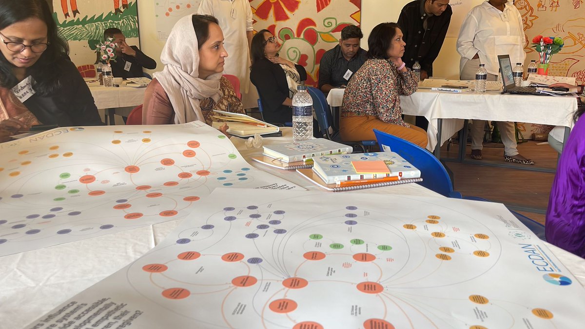 Participants engaging in unpacking dynamic causal loops keeping the current state of #childcare in place so that we can develop smart systemic strategies to drive systems change and transformation