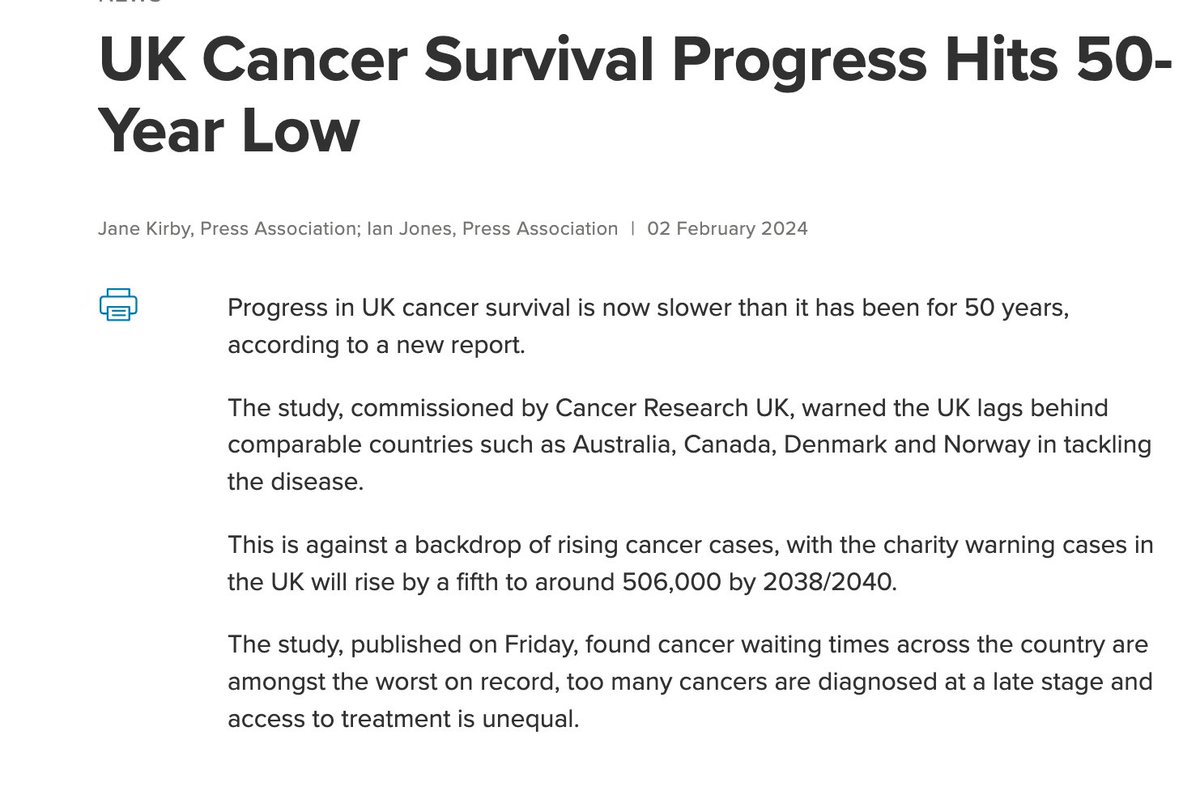 'UK Cancer Survival Progress Hits 50-Year Low'

I read stories like with such frustration and anger.

You all know what I'm going to say, but I'm going to keep saying it.

The three mothballed facilities would reverse this and save countless lives.

medscape.co.uk/s/viewarticle/…