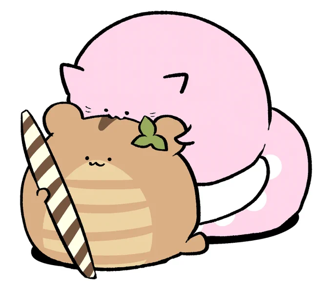 明日は #バレンタイン チョコハムとねこもどきをどうぞ]※再掲#ねこもどき 