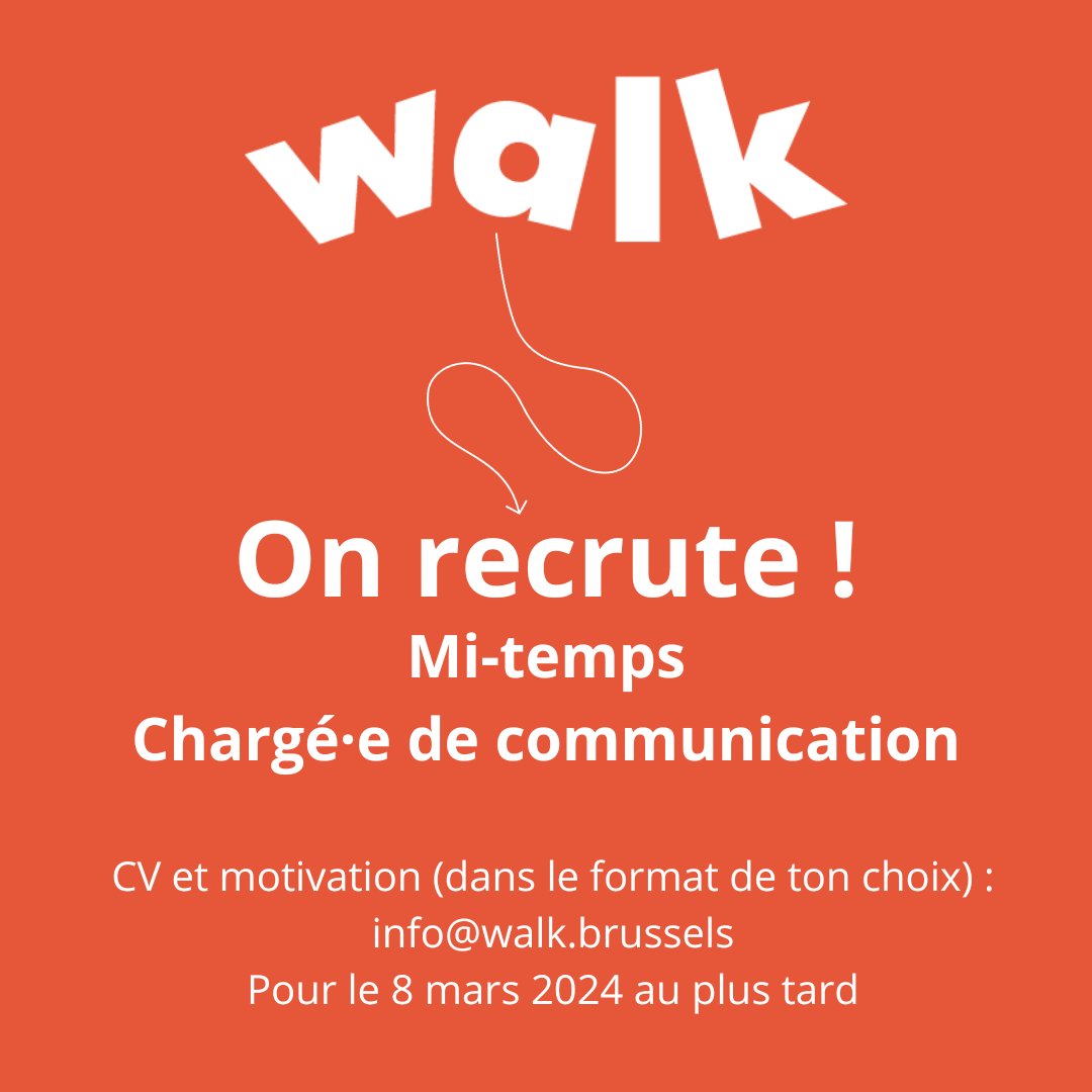 #job Tu trouves qu'il faut rendre #Bruxelles plus marchable  ? Notre capitale n'a pas de secret pour toi ? Tu as plein d’idées  créatives pour renforcer notre communication ? Alors ce job est fait  pour toi ! Viens rejoindre notre géniale équipe
walk.brussels/post/walk-recr…