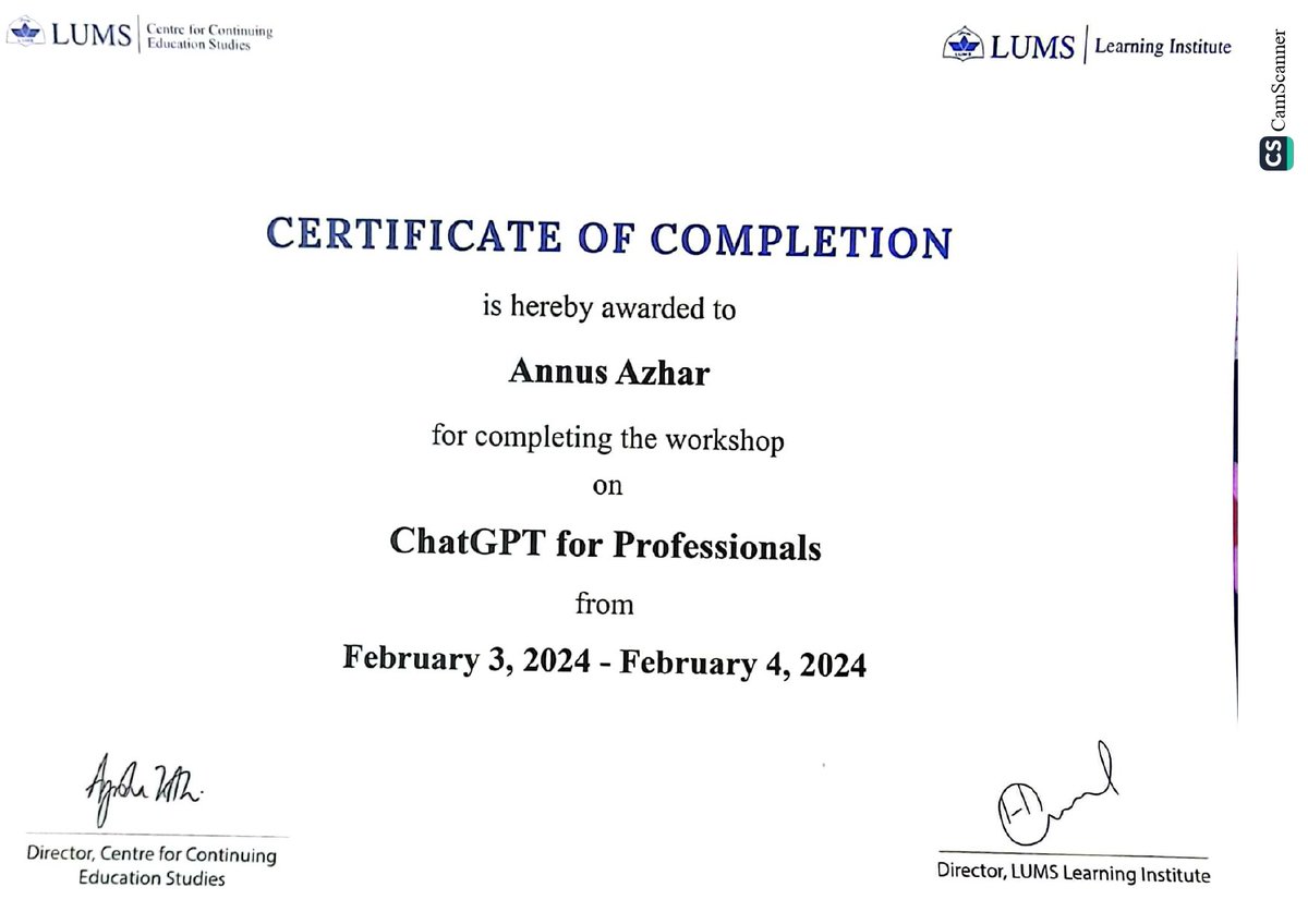 Just wrapped up an insightful workshop on 'ChatGPT for Professionals.'

🤖 This deep dive into the world of ChatGPT has expanded my perspective on how AI can revolutionize our professional landscapes.

I will share lessons learned from the workshop in the next few days.