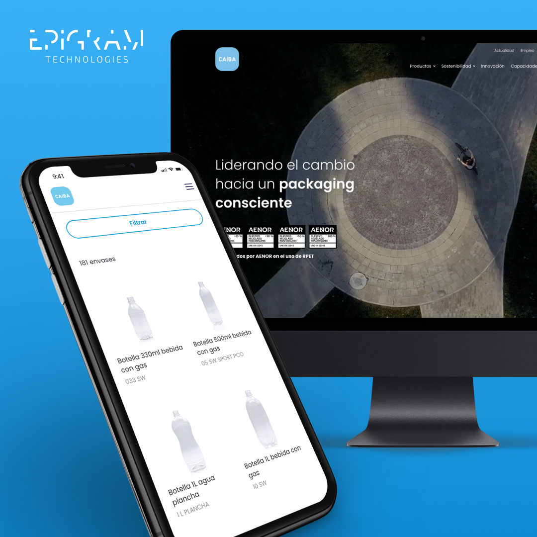 EpigramTech's tweet photo. Nos complace anunciar el lanzamiento de la nueva página web para #Caiba, una empresa líder en la fabricación de preformas y envases de PET para sectores clave como alimentación, productos para el hogar y la higiene personal.

¡Esperamos que os guste! 😍

https://t.co/x4s34yTRrE https://t.co/zCXGbw5VZS