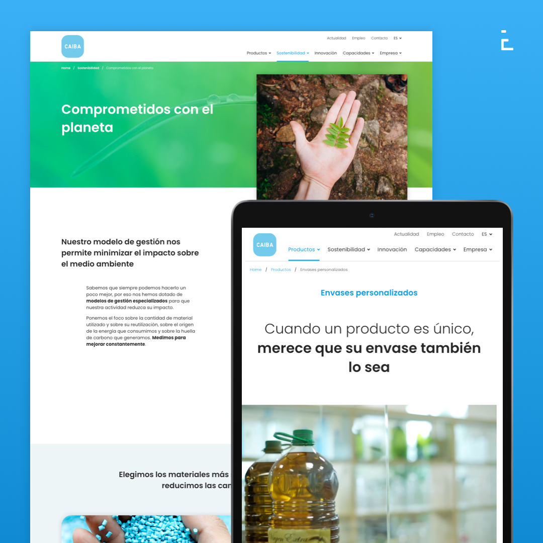 EpigramTech's tweet photo. Nos complace anunciar el lanzamiento de la nueva página web para #Caiba, una empresa líder en la fabricación de preformas y envases de PET para sectores clave como alimentación, productos para el hogar y la higiene personal.

¡Esperamos que os guste! 😍

https://t.co/x4s34yTRrE https://t.co/zCXGbw5VZS