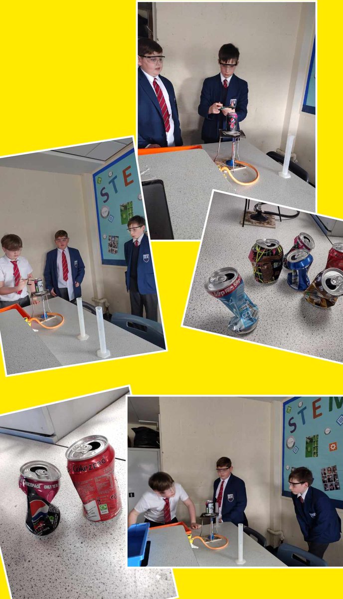 STEM CLUB - Collapsing can and a visit from our new headteacher Mr Kay! 🔥🥫 @MaghullHighsch @maghullhighy7 #stemclub. #STEM