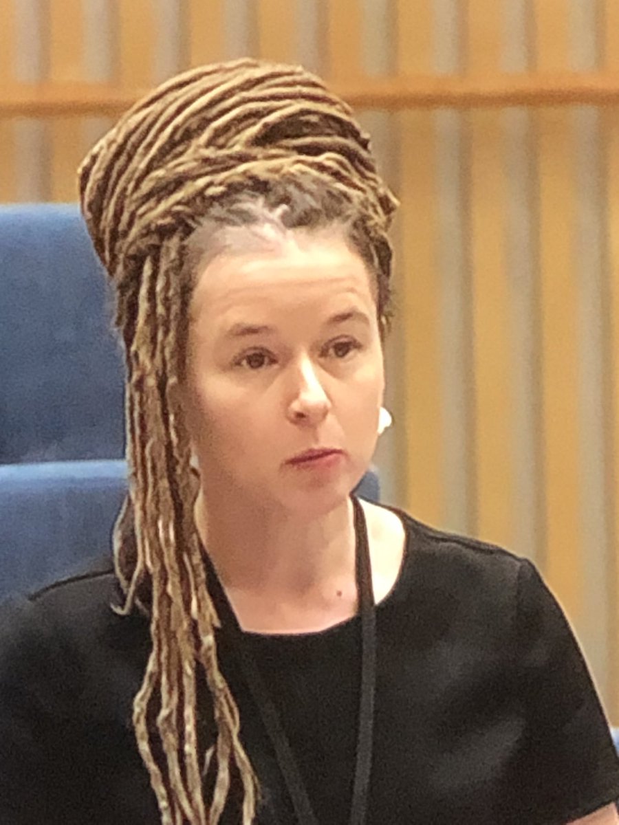 Vad vill denna smått galna miljöpartist? komma till riksdagen med en komocka på huvudet? Odlar hon något i den?
