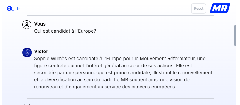 Au #MR, "l'intelligence" artificielle #victor anticipe-t-elle les annonces pour le tête de liste à l'Europe  ?