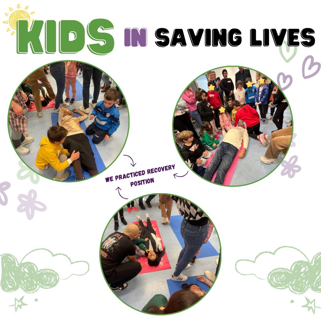CyMSAmed's tweet photo. Grannies and Kids first-aid course for kids from 3 to 7 years old took place at Shiacolas Educational Center of Clinical Medicine. 🤍
Thank @mkt_firstaid for the oportunity and, thanks to @ProcopiouMediSh for their contribution.
#cymsamed #cymsa #scome https://t.co/VAuDSg1ctn