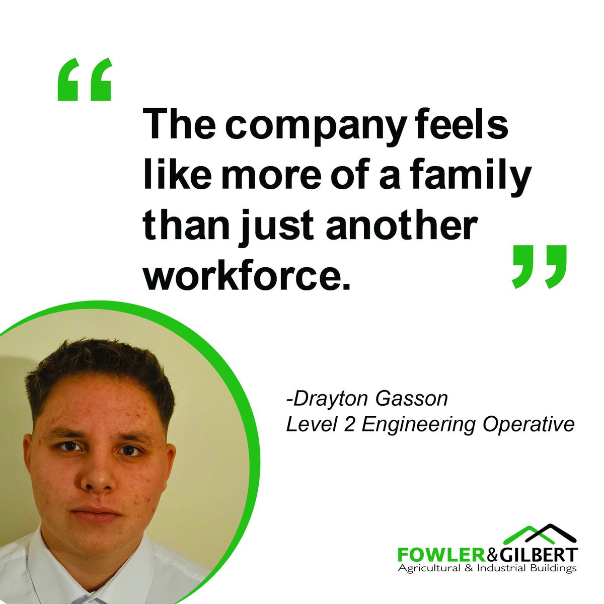 🔧NATIONAL APPRENTICESHIP WEEK 🔧
We've caught up with Drayton, our level 2 engineering operative on site -
"The company feels like more of a family than just another workforce"
🟢#NationalApprenticeshipWeek 🟢
#naw2024 #skillsforlife