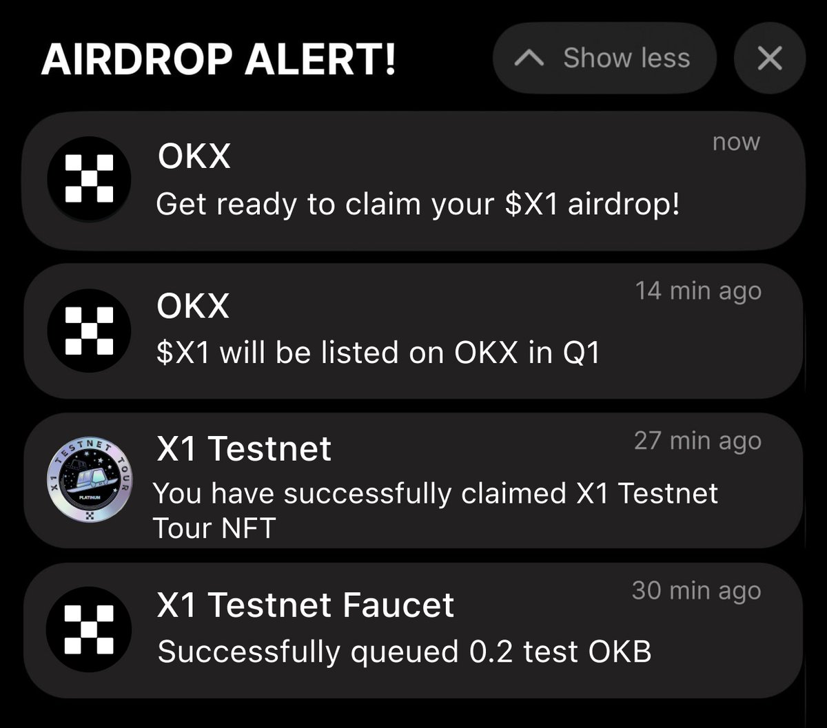 Less than a month left to qualify for $OKX Airdrop:

▪ Cost: $0
▪ Time: 10 min
▪ Potential gain: $15,000+

A Full Guide to Getting the Most $X1 tokens 👇🧵