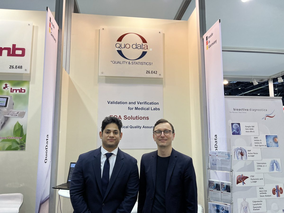 QuoData_en's tweet image. Meet us at #Medlab Middle East in Dubai. Learn about our solutions for EQA providers and engage in a live round of EQA.