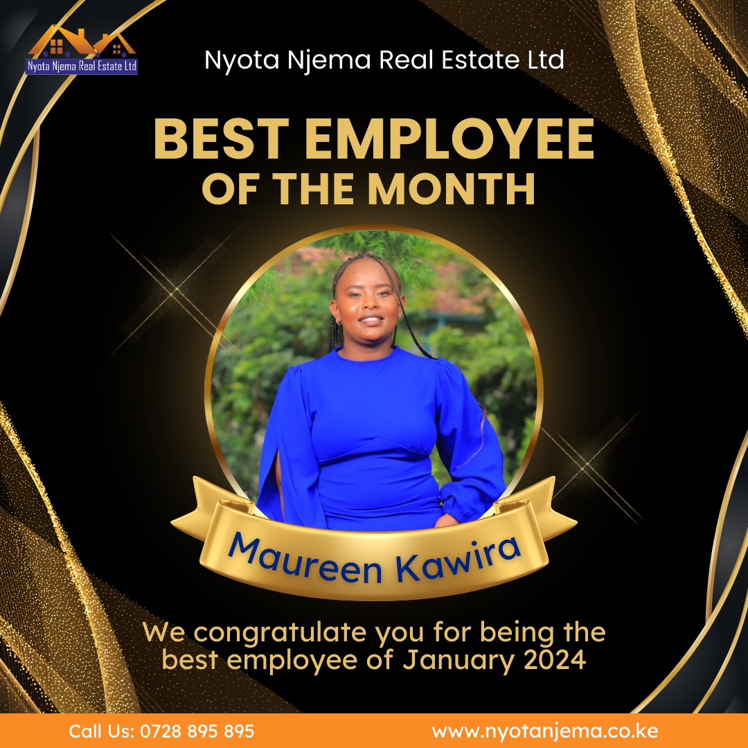 A round of applause for our shining star for January 2024!
Outstanding dedication deserves recognition. Congratulations to our Employee of the Month!
#Ciru #JayZ #MariahCarey #CharlesOuda #SongoftheYear #Employeeoftheyear #valentinenatitle #nyotanjemarealestate