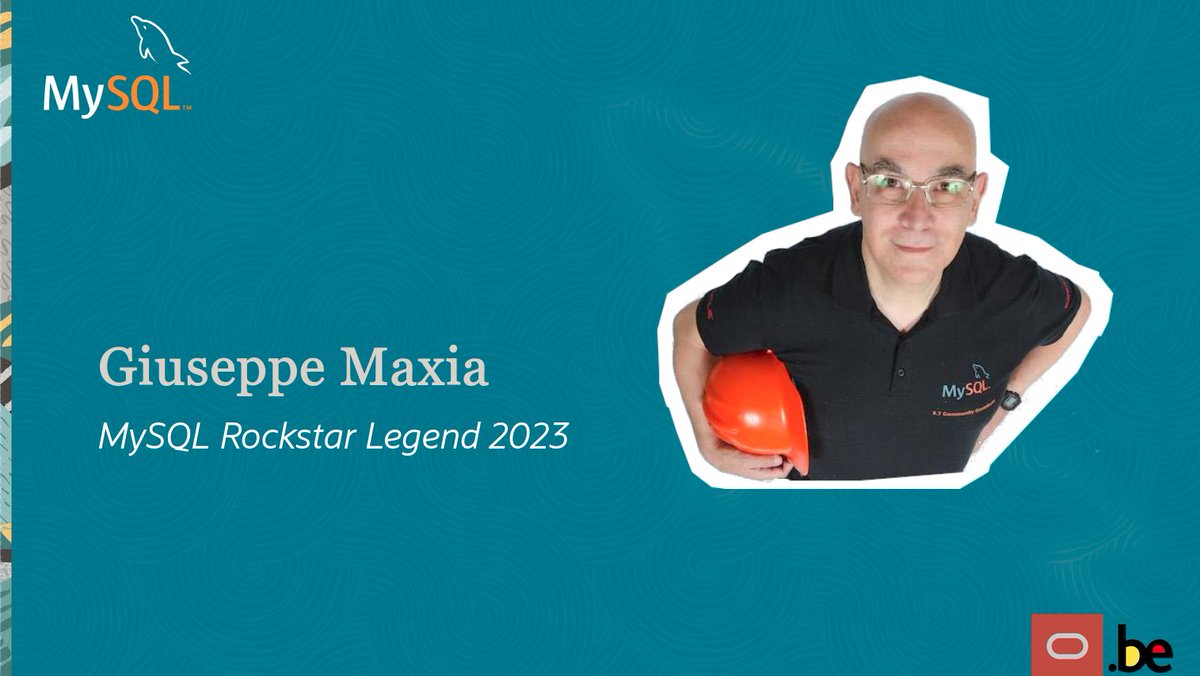 mysql_community's tweet image. Meet Giuseppe Maxia (@datacharmer), the QA Architect at VMware and #MySQLCommunity veteran with decades of experience in database development and administration. Giuseppe received #MySQLCommunity Award in 2006&2011. Congratulations @datacharmer on the #MySQLRockStars 2023 Award!