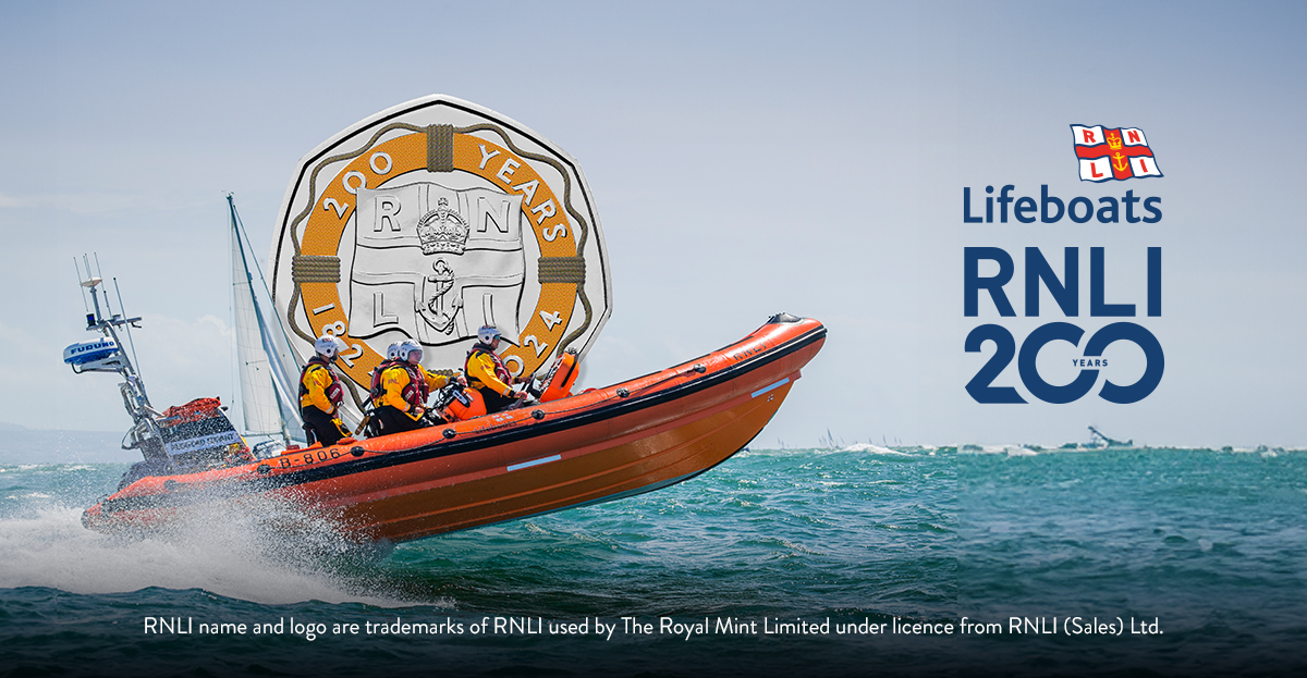 We are delighted to have collaborated with the @RNLI to create this special 50p coin to mark 200 years of lifesaving support: hubs.li/Q02jNnHp0. 🛟 A percentage of the price of each coin will be donated in support of the charity. #RNLI200