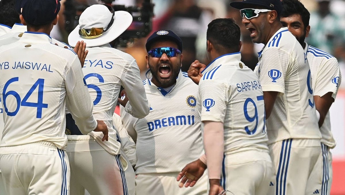 SPORTYVISHAL's tweet photo. History has been created 🚨.

Rohit Sharma has become the first Asian captain to defeat bazball in Test cricket. https://t.co/3jTdppN4XQ