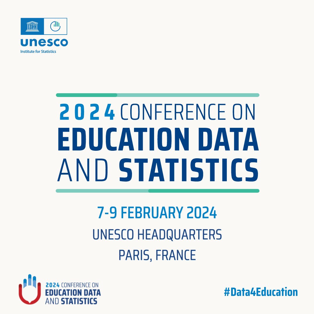 Just 2 days until the first UNESCO Conference on Education Data and Statistics! The Conference will explore key priorities on data sources, #SDG4 benchmarking process, #data for the future and the best use of #technology.

ces.uis.unesco.org
#DataforEducation