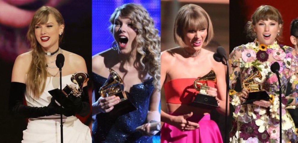 taylorslavender's tweet image. album of the year FOUR times 👏🤍 #GRAMMYs
