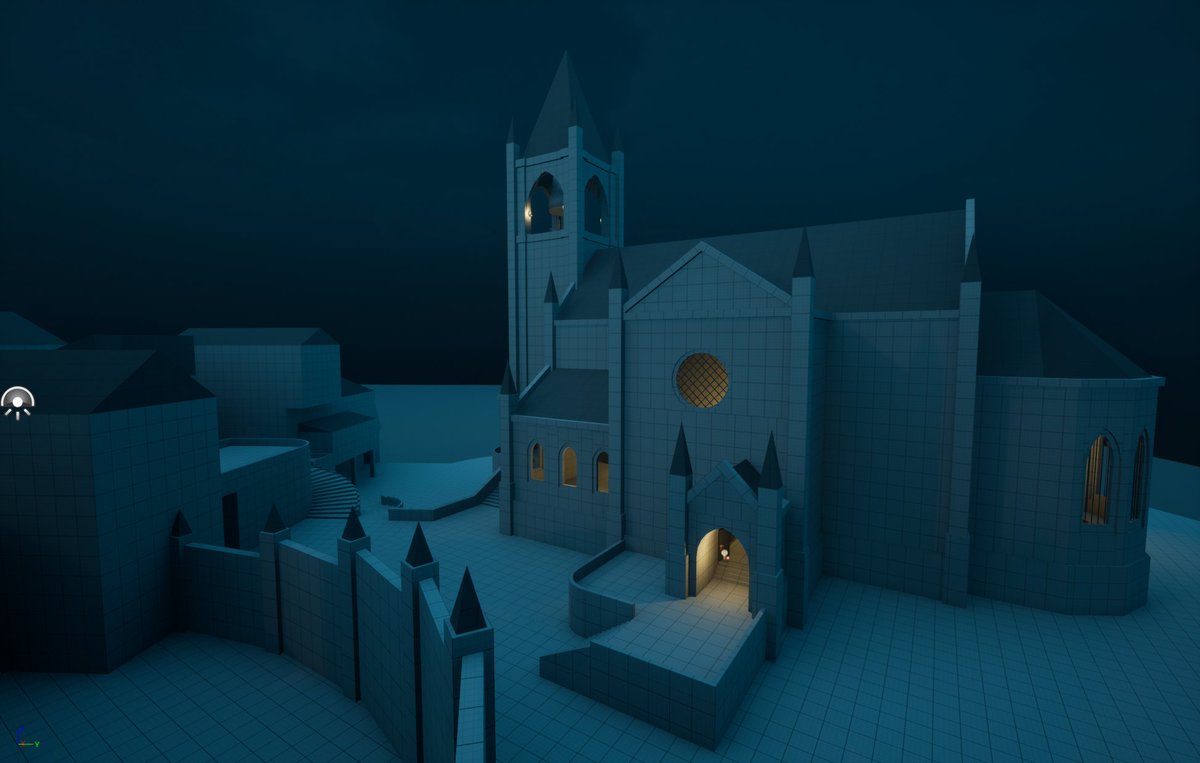 NocturnalLahont's tweet photo. Some work on the cathedral section of my Thief inspired Unreal project

#LevelDesign #UnrealEngine #Thief https://t.co/0hCF94XpRA