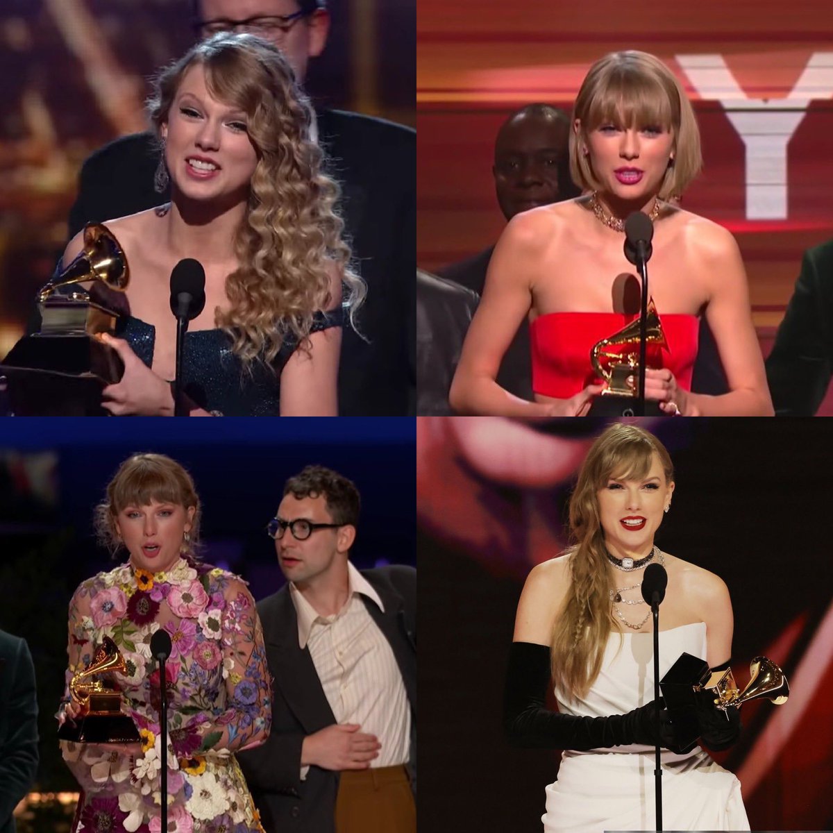 🚨| Taylor Swift for her 4 GRAMMYs "Album Of The Year" wins! 🥺