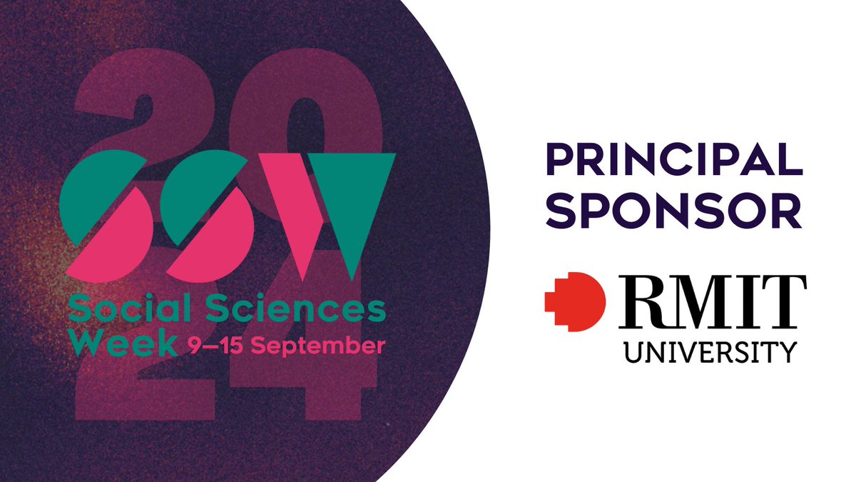 ⭐️We are delighted to announce @RMIT as the Principal Sponsor for Social Sciences Week 2024! Get ready for an amazing celebration of all things #socialscience! Subscribe to alerts here: socialsciencesweek.org.au/contact/. Keen to sponsor? Get on board here: socialsciencesweek.org.au/sponsor/