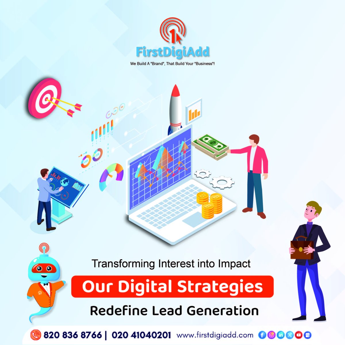 FirstDigiAdd's tweet photo. Turn your website visitors into leads with our dynamic digital marketing strategies.
Contact us: +𝟗𝟏 𝟖𝟐𝟎𝟖𝟑𝟔𝟖𝟕𝟔𝟔
#FirstDigiAdd #BusinessStrategyPartnership #BusinessGrowthWithUs #YourBusinessOurStrategy #StrategyMasters #firstdigiadd #DigitalMarketing https://t.co/BQEgVDFm0J