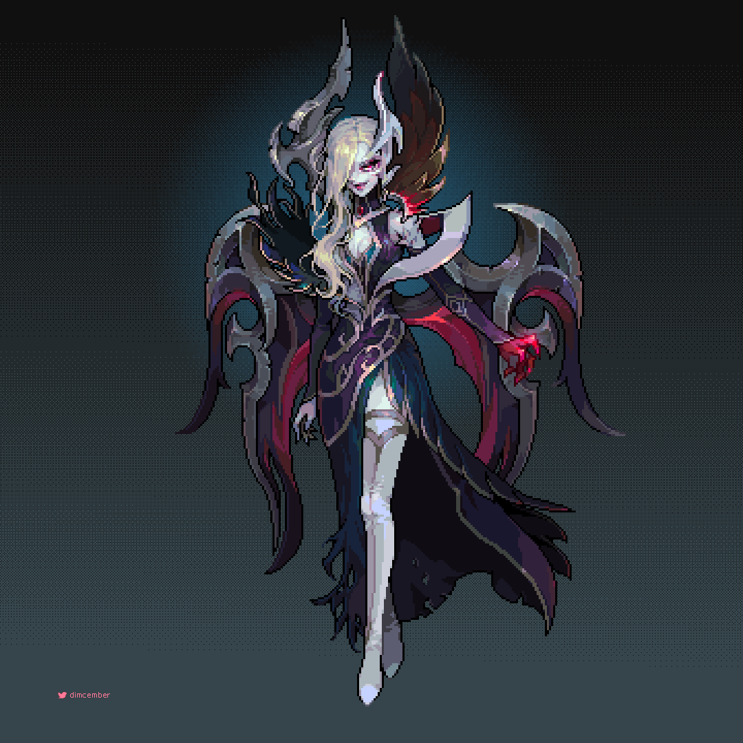 Coven Morgana in my style #pixelart #LeagueOfLegends