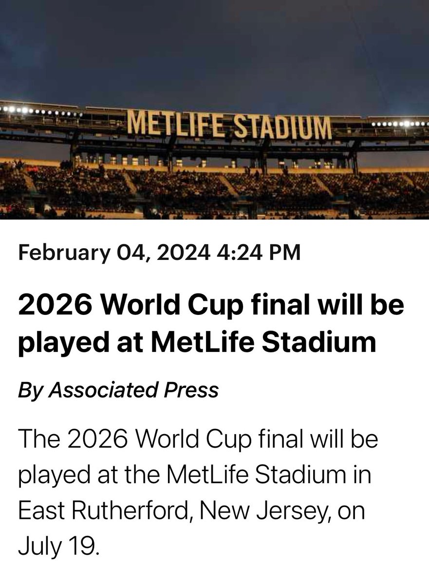 #WorldCup2026  #MetLifeStadium #soccer #FifaWorldCupFinal #NewJersey right in my backyard⚽️⚽️⚽️⚽️🥳🎉