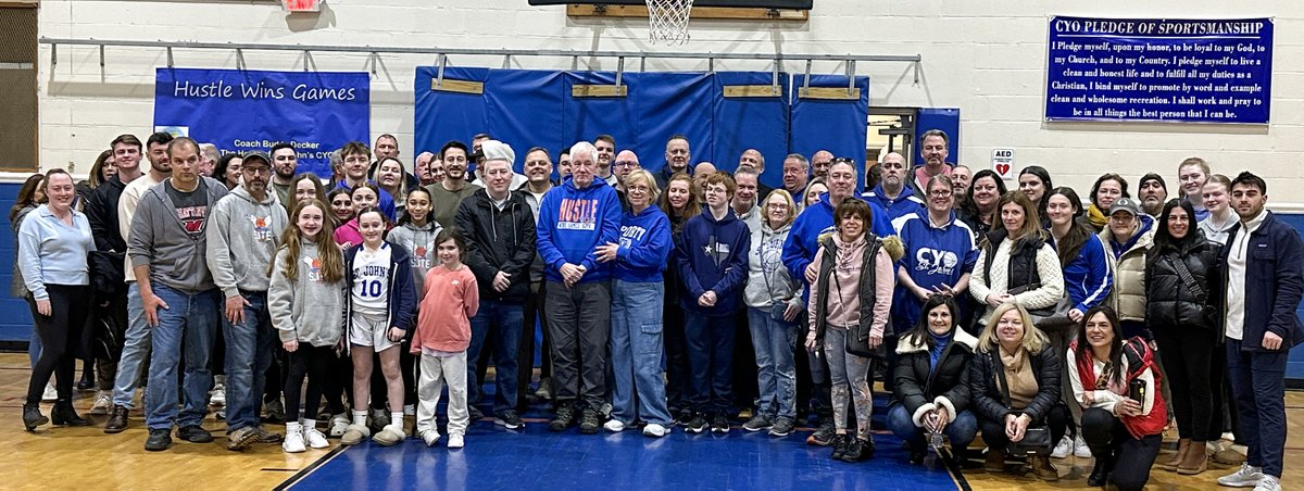 Tonight my family, friends and former players me coach my last game as a CYO coach Running CYO with my son Thomas has been a family passion  I have been touched with messages from former playes. My goal in coaching was always to teach the kids the sport and how to be in life