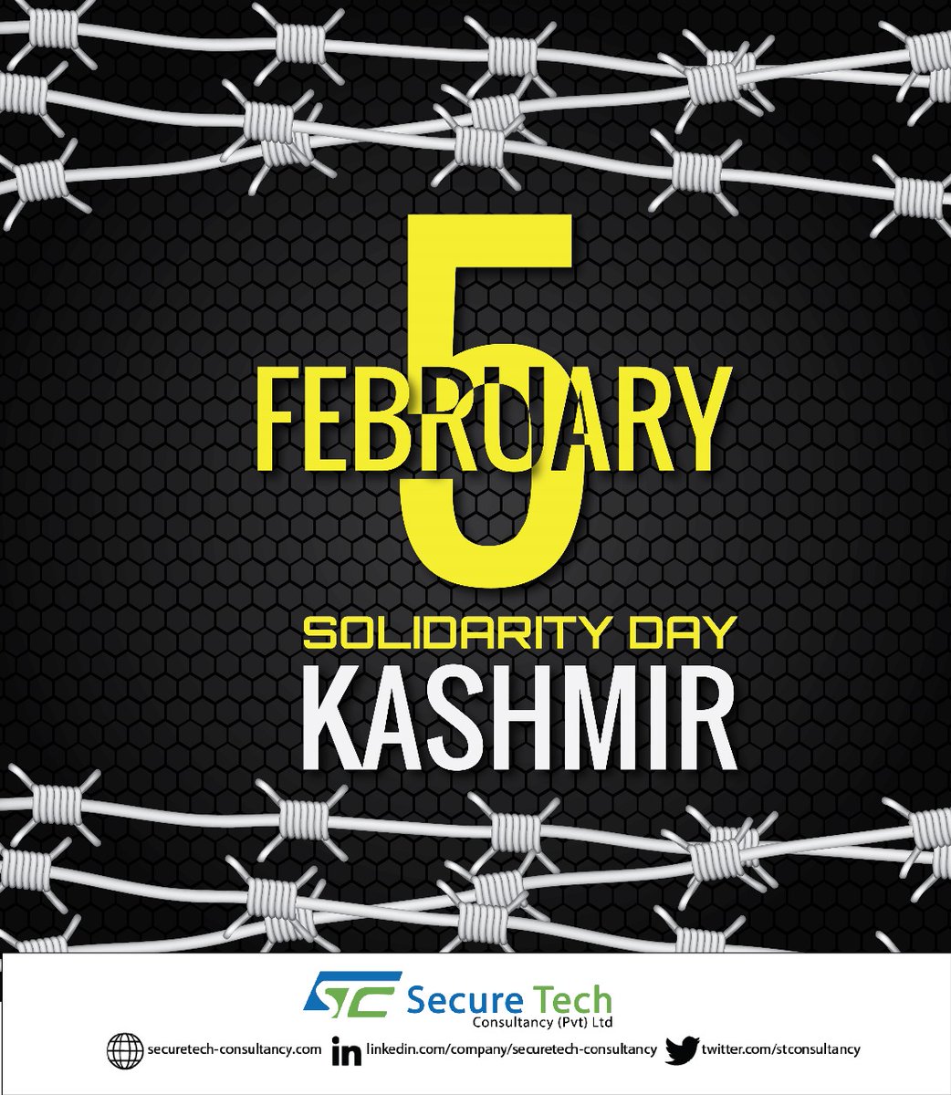 stconsultancy's tweet photo. #KashmirDay #FreeKashmir #SolidarityWithKashmir #5thFeb #KashmirSolidarityDay #StandWithKashmir #PeaceForKashmir #JusticeForKashmir #KashmirFreedom https://t.co/mwRKcNGb37