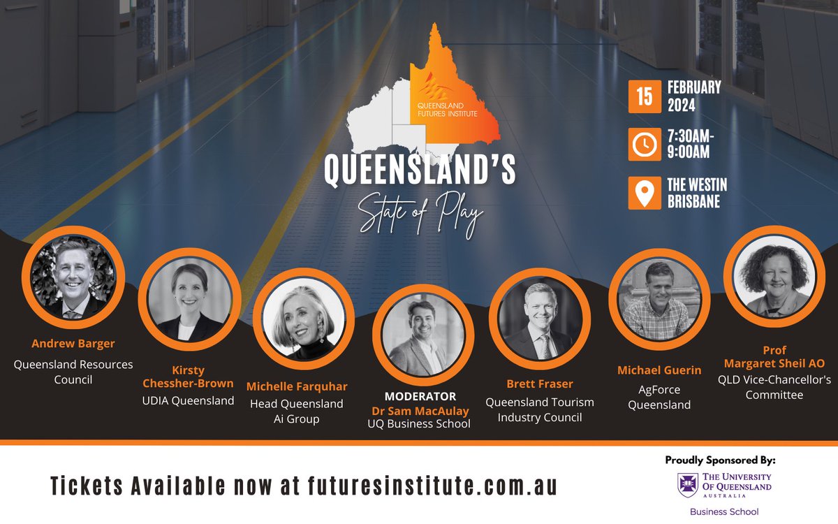 Don't miss this opportunity to connect with Queensland's most senior leaders and hear about the challenges and opportunities for Queensland in the year ahead. 🗓️ Thursday 15th February, 2024👉️ Register here: bit.ly/47FieMZ