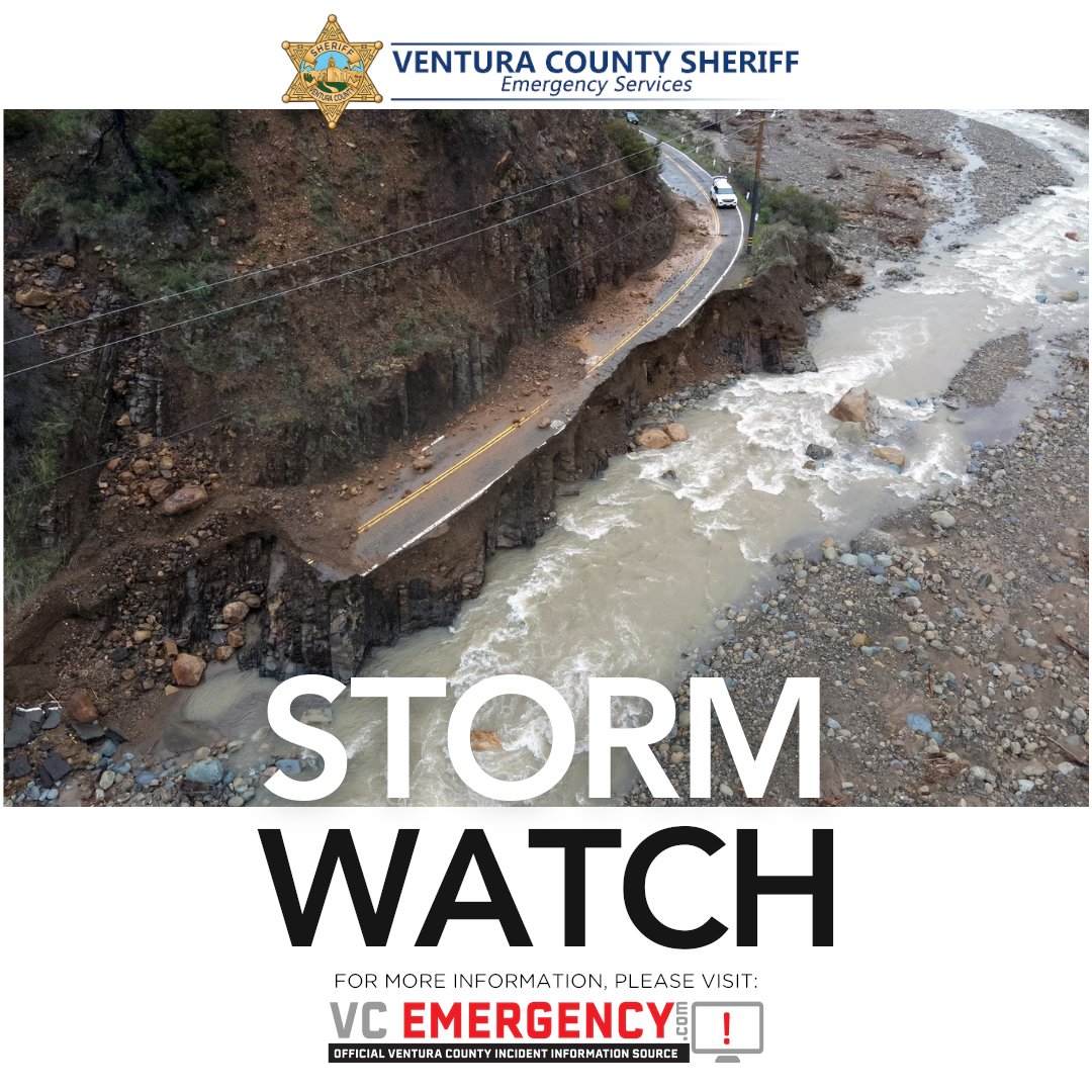 VENTURASHERIFF's tweet photo. Rainfall is expected to diminish by midnight. Scattered showers will continue with the possibility of brief heavy downpours over the next 12 hours. All evacuations and orders remain in effect. For all up to date information visit 
https://t.co/owyP4UdIew https://t.co/AOareQCWHr