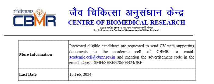 We have a project JRF position available in our lab (husainlab.net) <a href="/cbmrofficial/">Centre of BioMedical Research, Lucknow</a> <a href="/HusainLab/">Biocatalysis Lab</a>
to pursue research in the field of #biocatalysis.  Eligible candidates may apply before last date (Feb 15). For more details visit cbmr.res.in/images/notice_…
