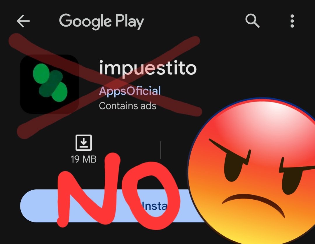 impuestito_org's tweet image. 🚨🚨🚨 APP TRUCHA 🤬🤬🤬

Este hdp es el mismo que copió @RatoneandoAr. Vayan y denuncien la app de mierda que hizo.

No instalen esa verga por favor 🙏
La app oficial de impuestito está en beta y TODAVIA NO SALE

Denuncien aca 👉 play.google.com/store/apps/det…