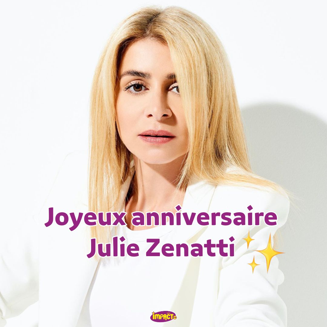 impactfm_radio's tweet photo. Joyeux anniversaire à @juliezenattioff qui fête ses 43 ans aujourd'hui 🎂✨
#ImpactFM #JulieZenatti #joyeuxanniversaire #anniversaire https://t.co/S6fnlb0NRe