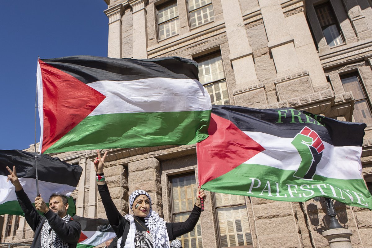 Hundreds of pro-Palestinian protestors from across Texas gathered in Austin for the “Texas United Against Genocide in Palestine Statewide Rally and March” to call for a ceasefire in Palestine on Sunday, Feb. 4, 2024. (Photographed for the San Antonio @expressnews)