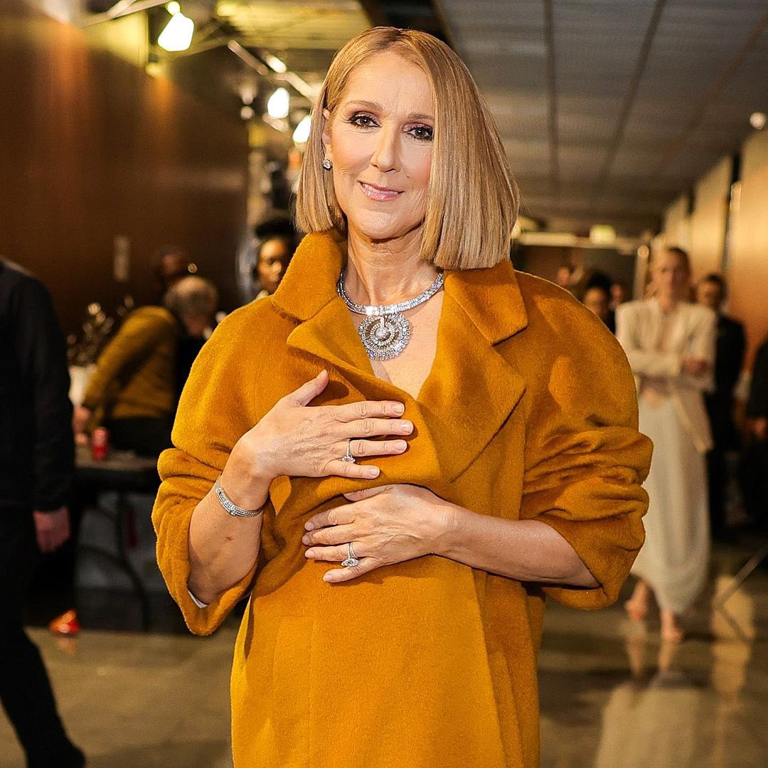 .@celinedion at the #GRAMMYs 🧡